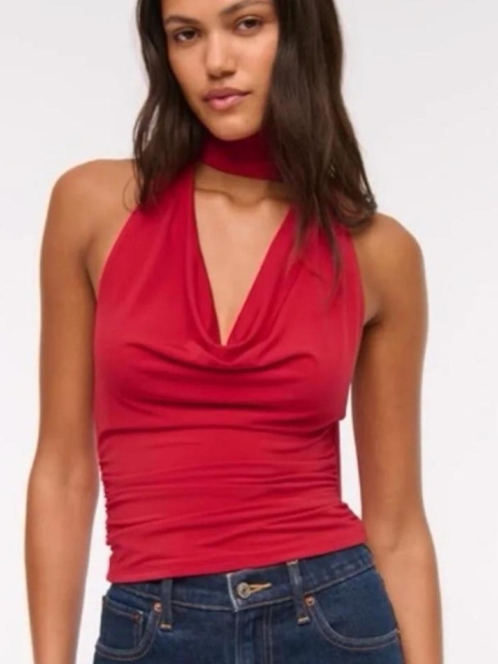 Abercrombie Cowl Neck Halter Top - M